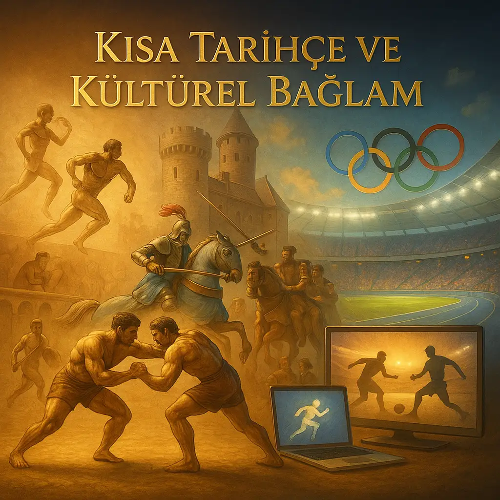 Sporun tarihsel ve kültürel gelişimini simgeleyen sahne